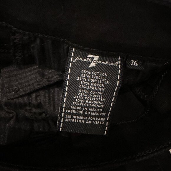 7 For All Mankind Blair B(Air) $188 Stretch Bootcut Jeans Black Worn once! - Picture 7 of 8